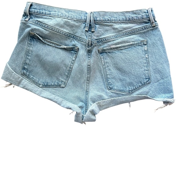 Good American Distressed cut off Denim Jean Shorts Size 10 - Picture 6 of 6